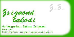 zsigmond bakodi business card